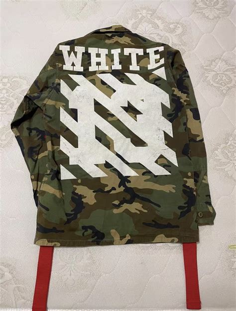 fake off white camo jakcet